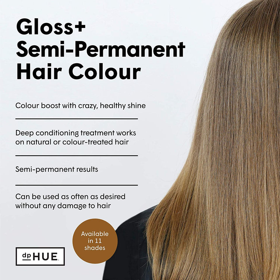 dpHUE Gloss+ - Dark Blonde, 6.5 oz - Color-Boosting Semi-Permanent Hair Dye & Deep Conditioner - Enhance & Deepen Natural or Color-Treated Hair - Gluten-Free, Vegan