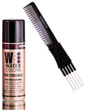 Watercolors Color Root Concealer, Covers Hair Roots in Seconds, Temporary Haircolor Touch Up Spray Dye (w/ Sleek Premium Carbon Heat-Resistant Multi-Use Teasing Comb) Grey Water Colors Gray Cover Up Hairspray (DARK BROWN)