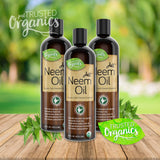 Just Trusted Organics - Neem Oil for Skin, Hair, and Nails, All-in-One Cold Pressed Neem Oil for Glowing Skin, Soft Hair, and Strong Nails, Natural Remedy Neem Oil Dog-Safe, 16 fl. oz.