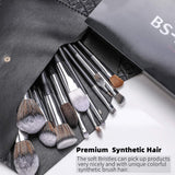 BS-MALL Makeup Brush Set 16pcs Makeup Brushes Premium Synthetic Bristles Powder Foundation Blush Contour Concealers Lip Eyeshadow Brushes Kit