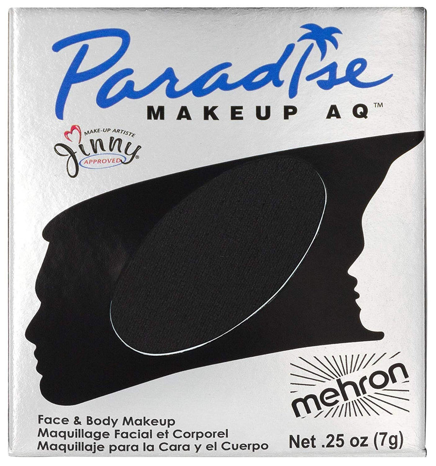 Mehron Makeup Paradise Makeup AQ Refill (.25 oz) (BLACK)