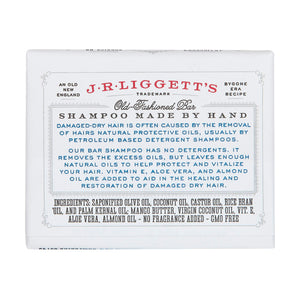 J·R·LIGGETT'S All-Natural Shampoo Bar, Moisturizing Formula -Supports Strong and Healthy Hair -Nourish Follicles with Antioxidants and Vitamins -Detergent and Sulfate-Free, Set of Three,3.5 Ounce Bars