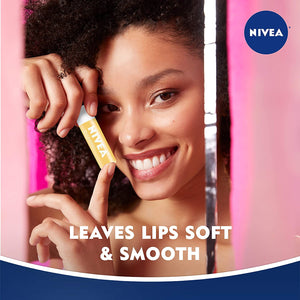 NIVEA Milk & Honey Lip Care - Moisturized Lips All Day - 0.17 oz Tube - 4 Pack