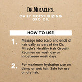 Dr. Miracle's Daily Moisturizing Gro Oil, Blended with Vitamins A, D, E, Avocado & Aloe Vera For Healthy Hair Growth, 4 Ounce (3 Pack)