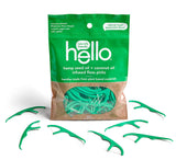 Hello Oral Care Hemp seed oil floss picks, 80 Count