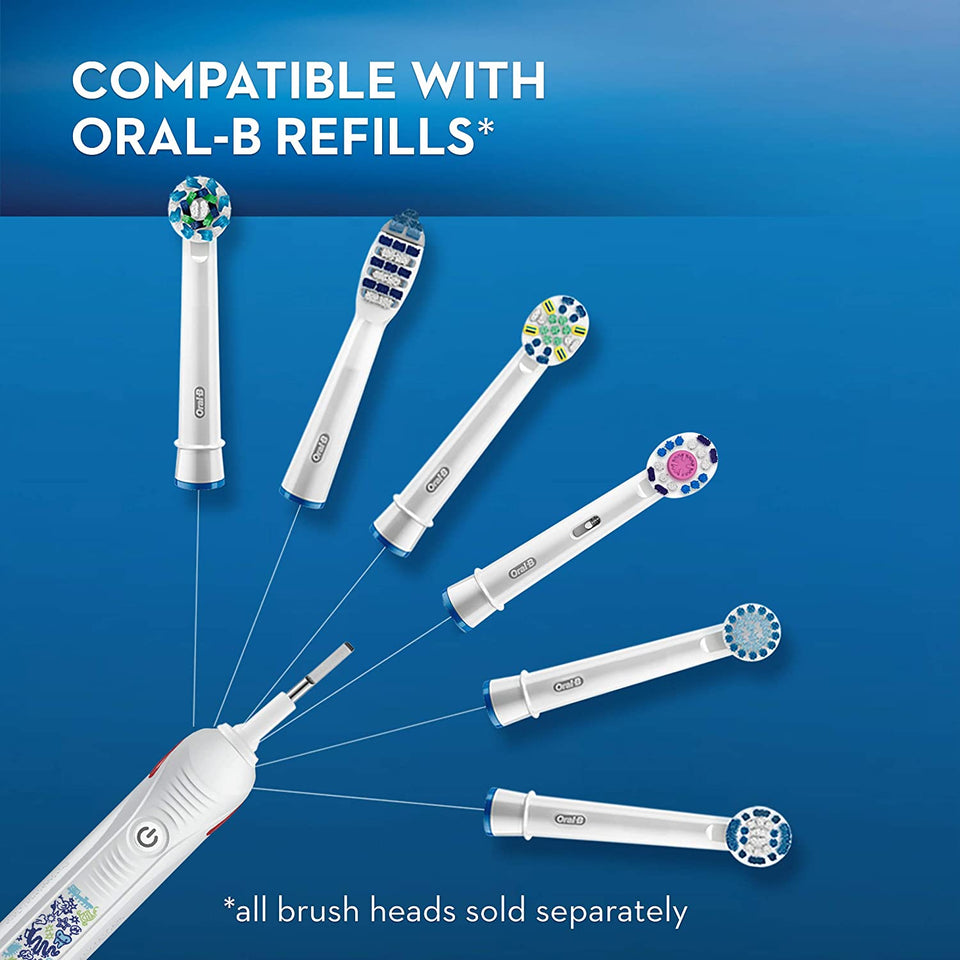 Oral-B Kids Electric Toothbrush with Coaching Pressure Sensor and Timer, New! Sparkle & Shine
