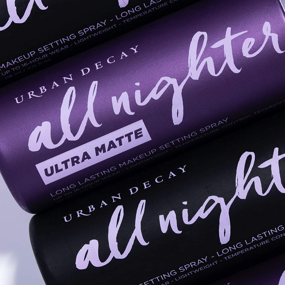 Urban Decay All Nighter Ultra Matte Setting Spray - Makeup Finishing Spray - Lasts Up To 16 Hours - Oil & Shine-Controlling Mist - Great for Oily Skin, 4 Ounce