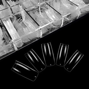 Vivace 2PACK Natural/Clear Royal Salon 500 Acrylic False Fake Nail Tips (Total 1000Tips) 10Sizes With Clear Acrylic Case For Nail Salon Nail Shop (Royal Salon)