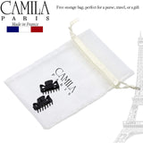 Camila Paris CP3027 French Hair Clip for Women, 1.5 inch Set of 2 Black Girls Hair Claw Clips Jaw Fashion Durable Styling Hair Accessories for Women, Strong Hold No Slip Grip, Made in France