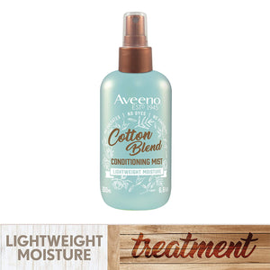Aveeno Cotton Blend LeaveIn Light Moisture Conditioning Mist with for Normal to Fine Hair Detangling Hair Treatment to Style Soften Paraben DyeFree fl, 6.8 Fl Oz