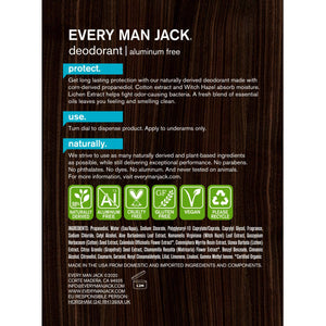 Every Man Jack Mens Fresh Scent Deodorant - Stay Fresh Safely with Aluminum Free Mens Deodorant - Odor Crushing, Long Lasting, Plant-Based, and No Harmful Chemicals - 3 oz Twin Pack