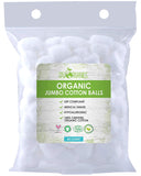 Cotton Balls Organic by Sky Organics (60 ct.) Fragrance & Chlorine-Free Cotton Balls, 100% Biodegradable Jumbo Absorbent Jumbo Cotton Balls, Cruelty-Free Cotton for Nail & Make-up Removal
