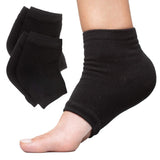 ZenToes Moisturizing Heel Socks 2 Pairs Gel Lined Toeless Spa Socks to Heal and Treat Dry, Cracked Heels While You Sleep (Men's Large 12+, Gray)