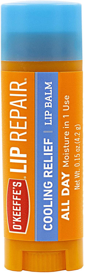 O'Keeffe's Lip Repair Lip Balm for Dry, Cracked Lips, Stick (Pack of 3: 1 Cooling + 1 Unscented + 1 SPF)