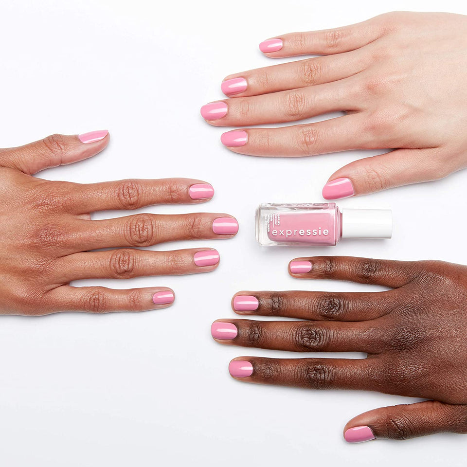 essie expressie Quick-Dry Vegan Nail Polish, Pastel Pink 200 In The Time Zone, 0.33 Ounces