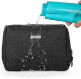 Large Makeup Bag Zipper Pouch Travel Cosmetic Organizer for Women and Girls (Large, Black)
