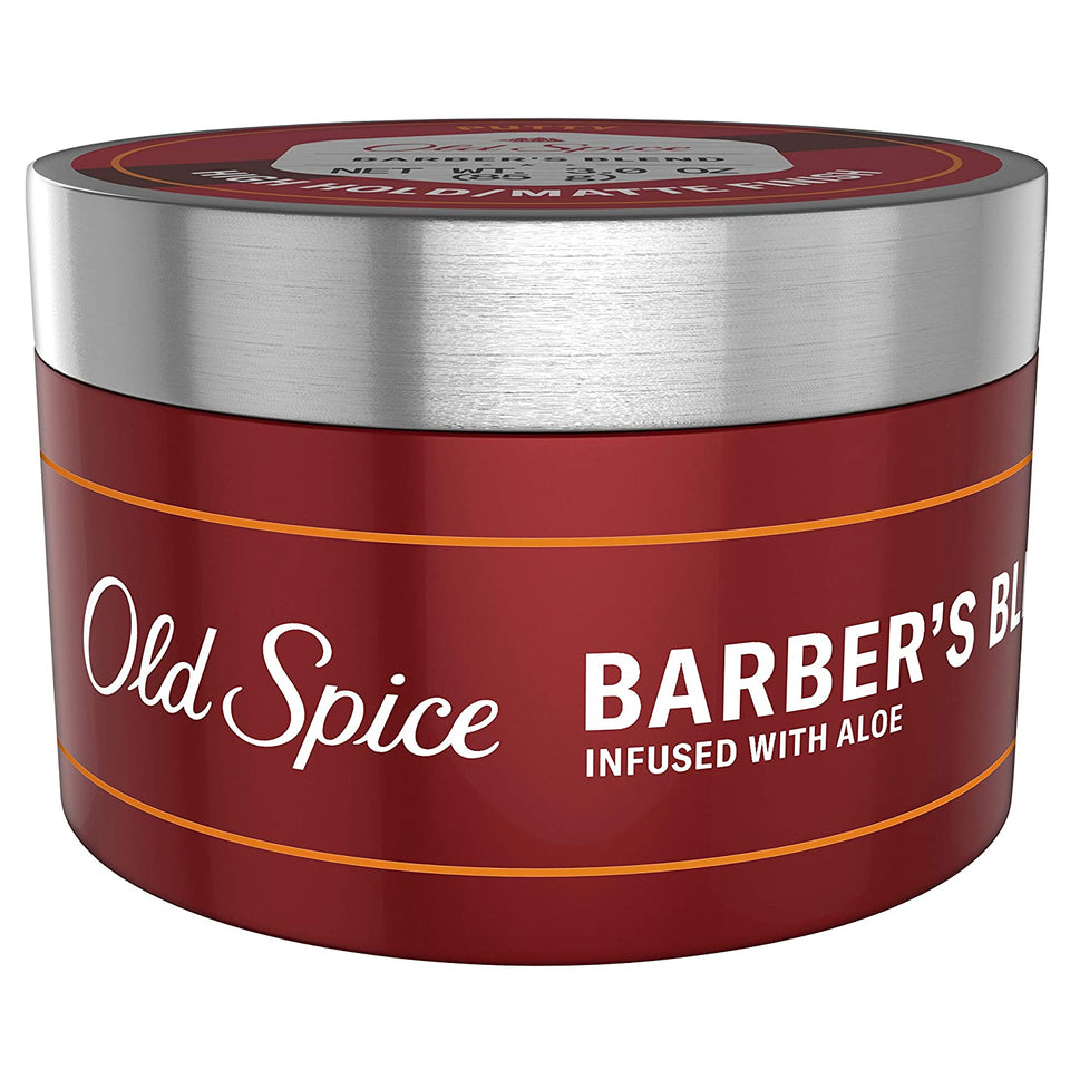 Old Spice Hair Styling Putty for Men, High Hold/Matte Finish, Barber's Blend Infused with Aloe, 3 Ounce