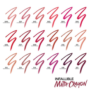L'Oreal Paris Infallible Matte Lip Crayon, Hot Apricot (Packaging May Vary)