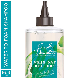 Carol’s Daughter Wash Day Delight Love at First Wash Water To Foam Sulfate Free Shampoo with Aloe and Micellar Water, Paraben Free, Silicone Free, Micellar Shampoo for Kinky, Curly Hair, 16.9 fl oz