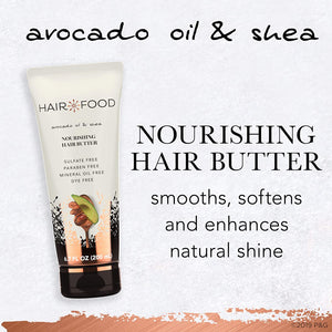 Hair Food Avocado Oil & Shea Butter Nourishing Hair Butter, Dye Free, 6.7 Fl Oz