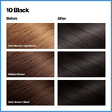 Revlon Total Color Permanent Hair Color, Clean and Vegan, 100% Gray Coverage Hair Dye, 10 Black, 3.5 oz