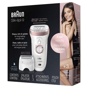 Braun Epilator Silk-épil 9 9-720, Hair Removal for Women, Wet & Dry, Womens Shaver & Trimmer, Cordless, Rechargeable