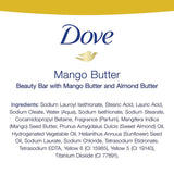 Dove Beauty Bar To Moisturize Dry Skin With Mango Butter More Moisturizing Than Bar Soap 3.75 oz 14 Bars