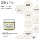 Gryph & IvyRose Seal the Deal Skin Moisturizing Balm - Sesame Seed Oil Healing Balm with Turmeric and Beeswax for Dry Skin - 2oz