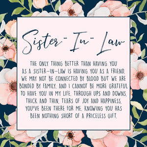 Sister-In-Law Gift Box Set - Heartfelt Card & Spa Gift for Birthday, Wedding, Bridal Party, Holidays, Christmas Present, Wedding Gift, Spa Gift From Sister