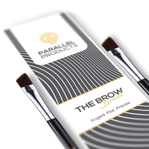 Parallel Products - The BROW Brush - (2 Pack) Premium Angled Eyebrow Brush for powder, cream, gel and wax