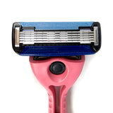 Preserve POPi Shave 5 Razor System Made with Recycled Ocean Plastic and 5-blade cartridge (Recycled Ocean Plastic: Coral Pink)