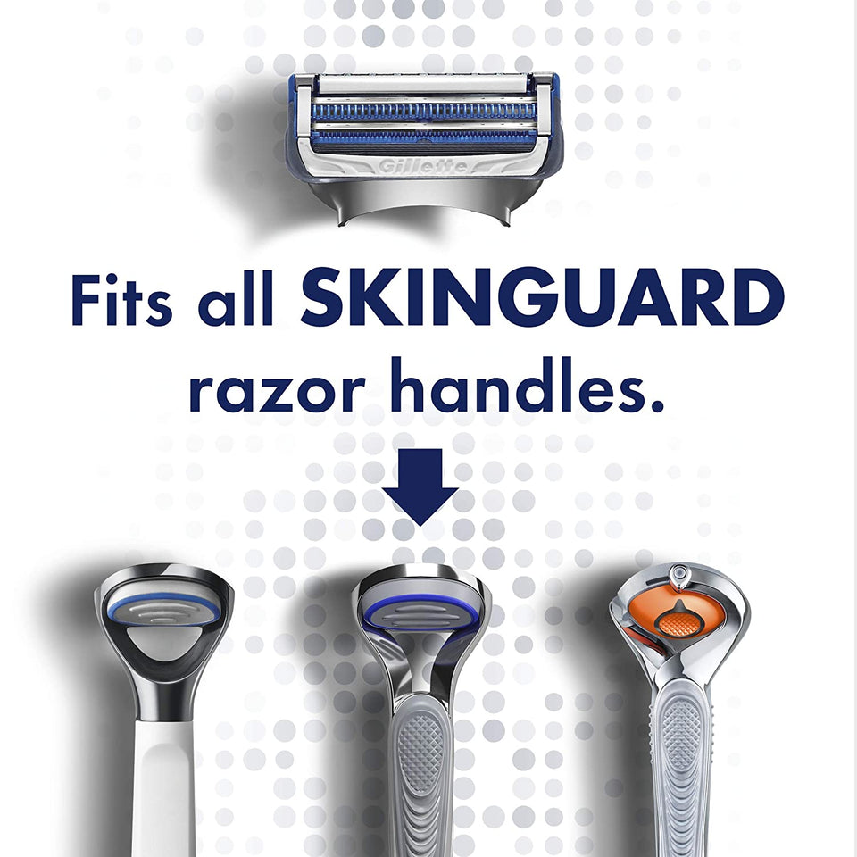 Gillette SkinGuard Mens Razor Blade Refills, 12 Count, Designed for Men with Skin Irritation