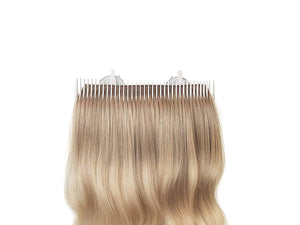 Hair Works ULTRA Hair Extension Holder - Professionally Designed to Securely Hold Extra Wide Wefts including Halos, Hand Tied Wefts, Beaded Wefts and Full Bundles While You Wash, Color, Style & Store