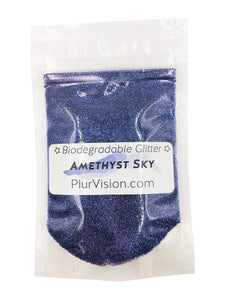Amethyst Sky Biodegradable Glitter 1 Ounce - Made from Plant Cellulose, Earth Friendly. Perfect for Body, Cosmetics, Crafts, DIY Projects. Can be Mixed with Lotions, Gels, Oils, Face Paint