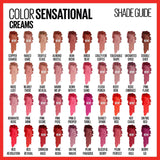 Maybelline Color Sensational Lipstick, Lip Makeup, Cream Finish, Hydrating Lipstick, Nude, Pink, Red, Plum Lip Color, Berry Go, 0.15 oz; (Packaging May Vary)