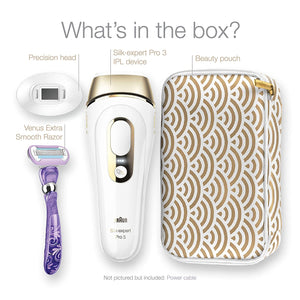 Braun IPL Hair Removal for Women and Men, Silk Expert Pro 5 PL5137 with Venus Swirl Razor, FDA Cleared, Permanent Reduction in Hair Regrowth for Body & Face, Corded