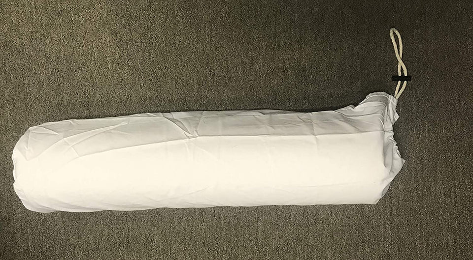 Therapist’s Choice Microfiber Bolster Cover with Drawstring Closure, Soft & Durable, Size: 6" x 27" (Cover Only, Bolster Not Included) (White)