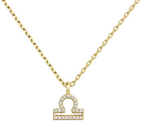 14K Gold Plated CZ Astrology Necklace