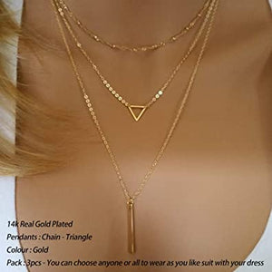 Gold Layered Necklaces for Women - 14K Gold Plated Handmade Multilayer Bar Pearls Coin Disc Moon Butterfly Medallion Adjustable Dainty Layered Choker Necklaces for Women Jewelry